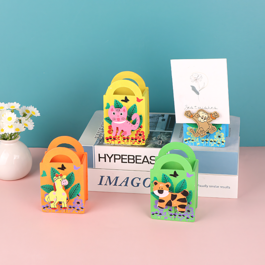 Wooden Bag-Shaped Pen Holder