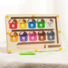 Wooden Magnetic Bead Color & Number Matching Maze | Educational Developmental Toy for Kids