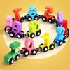 Wooden Magnetic Number Train Toy