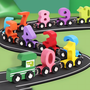 Wooden Magnetic Number Train Toy