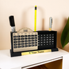 Wooden Desk Calendar with Pencil Organizer