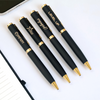 Personalized Matte Black Pen with Gold Elegance – Luxury Corporate Gift