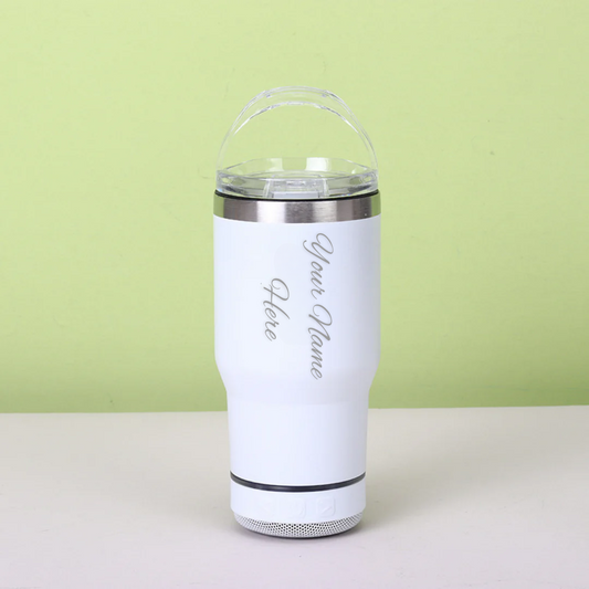 2-in-1 Stainless Steel Cup with Built-in Bluetooth Speaker