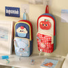 Yummy Aesthetic Grid Contrasting Color Small Pencil Case with Detachable Patch