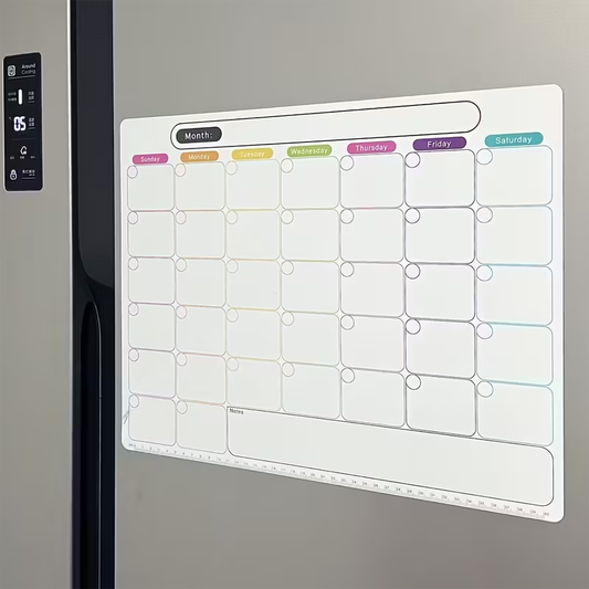 Magnetic Refrigerator Whiteboard Monthly Planner | Calendar