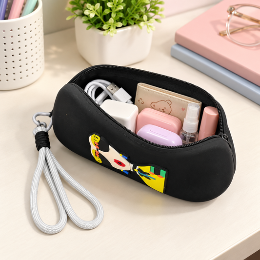 Chic Cartoon Character Silicone Travel Pouch