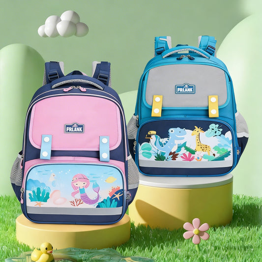 Mermaid & Dinosaur Kids Durable School Bag