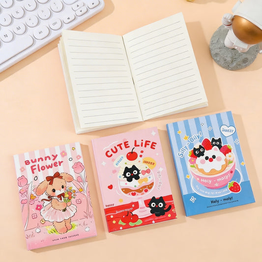 Kawaii Bunny & Cat Mini Pocket Diary | 1 Pcs