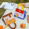 Cute House Cartoon Thermal Insulated Lunch Bag | Portable Canvas Picnic Tote for Kids