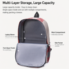 Large Capacity Casual Plaid School Bag with Detachable Pouch