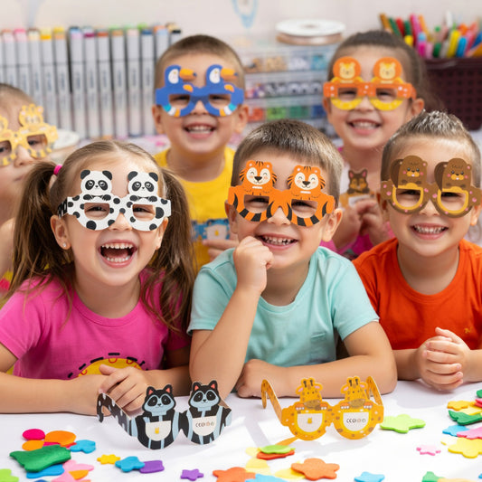 DIY Animal Cardboard Paper Glasses for Kids | Party Favors