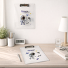 Space Exam Pad |Acrylic Clipboard with Ruler