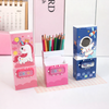 Pen Stand with Combination Lock – Built-in Mirror Stationery Organizer