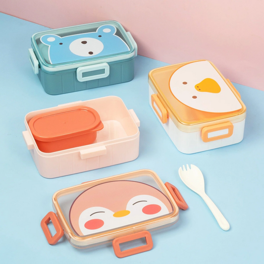 Animal Lunch Box With Spoon & Container