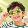 Cute Avocado-Shaped Party Sunglasses | Light Green Plastic Novelty Eyewear