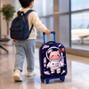 Cute Astronaut Bear Kids Travel Suitcase – 3D Cartoon Rolling Trolley Bag