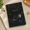 Starry Sky Black Page Notebook | Celestial Aesthetic Sketchbook & Journal