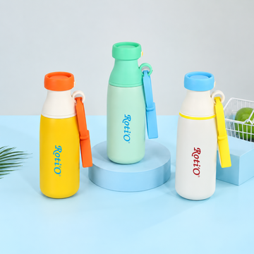 520ml Stainless Steel Insulated Milk Bottle with Silicone Strap