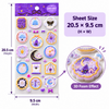 Dreamy Sealing Wax Style 3D Foam Stickers | Vintage Embossed Frame Deco Sticker Sheet