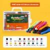 18 Colors Super Silky Twistable Crayons - Washable & Smooth