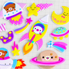 3D Space Astronaut Foam Stickers | Self-Adhesive Decorative Stickers for Notebooks