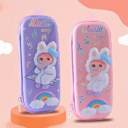 Stylish 3D EVA Bunny & Girl Themed Pencil Case