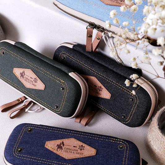 Western Vintage Retro Cowboy Pencil Case Durable & Trendy
