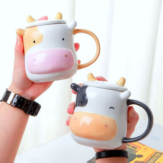 3D Cute Cow Ceramic Mug