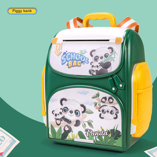 Electric Panda School Bag Piggy Bank/Money Box