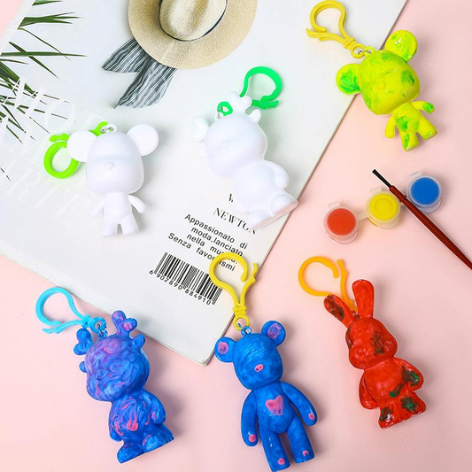 DIY Fluid Bear Keychain Painting Kit – Unleash Your Inner Artist
