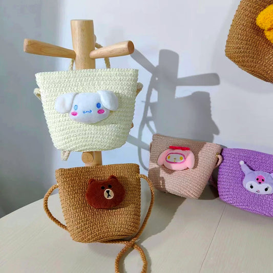 Cute Animal Crochet Side Purse
