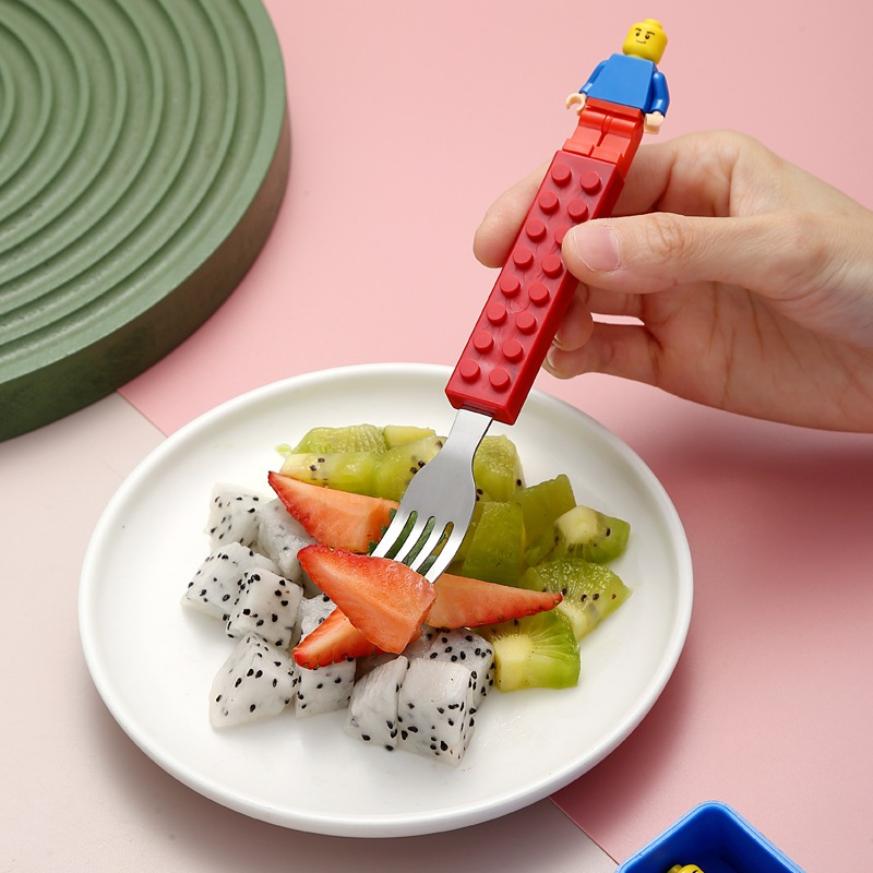 Lego Stainless Steel Spoon & Fork Set â Giftoo.in