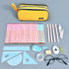Multifunctional Large Capacity Pencil Case with 3 Zippers