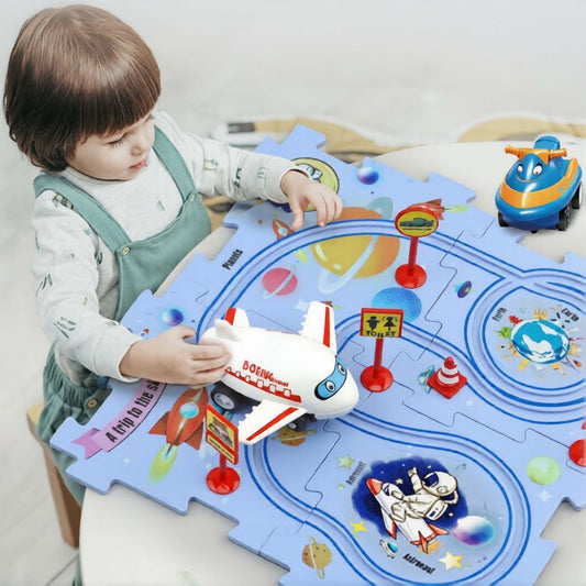 Motor Trolley Puzzle Game (Space Series - 5 Pcs Set)