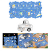Puzzle Rail Car Playset – 9 Piece Interlocking Rail Toy