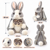 Plush Bunny Doll Backpack with Floral Bow