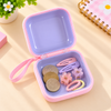 Animal Bear & Corgi Square Tin Coin Pouch