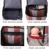 Large Capacity Casual Plaid School Bag with Detachable Pouch
