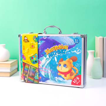 Inspiration Art Suitcase Color Set - 108 Pcs Metal Case Edition