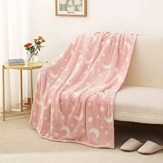 Ultra-Soft Kids Plush Magic Glow in the Dark Blanket