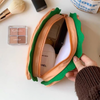 Adorable Cartoon Half Burger Makeup Pouch | Soft Storage Pouch