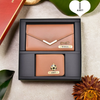 Elegant Couple Wallets: Ladies Clutch + Men's Wallet