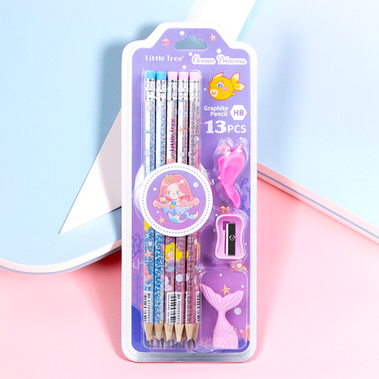 13 in 1 Mermaid Pencil Set