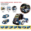 Heavy Truck Kit – 10-in-1 Blue Building Blocks (216+ Pcs) DIY Set