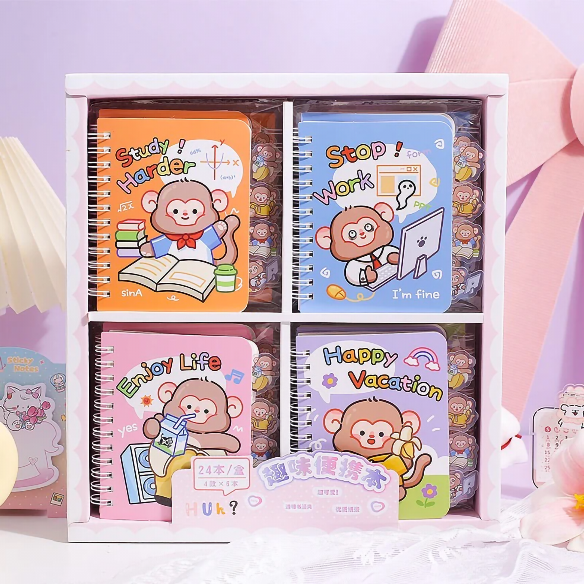 Assorted cartoon notebooks perfect for children's return gifts