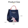 Cute Unicorn & Summer Cat Thermal Insulated Lunch Bag  | Portable Canvas Picnic Tote