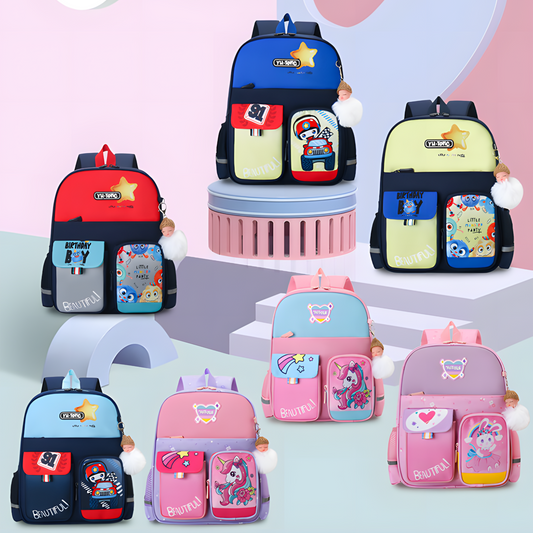 Kids' School Backpack with Breathable Back & Chest Buckle