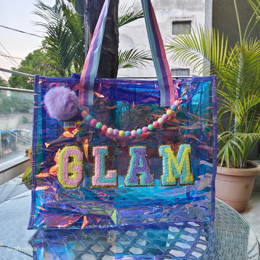 Holographic Tote Bag – Trendy Transparent Bag