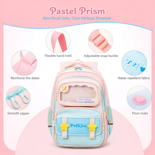 Pastel Prism Kids School Bag | Primary School Bag