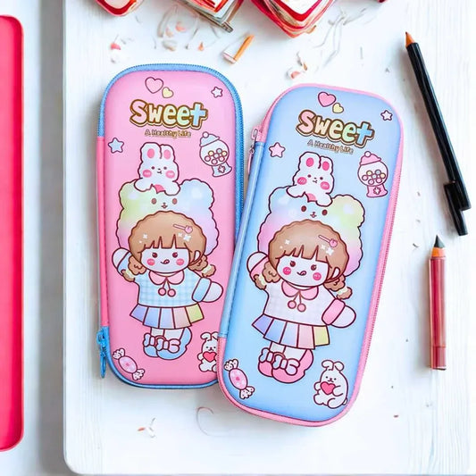 3D Embossed EVA Sweet Bunny Girl Pencil Case